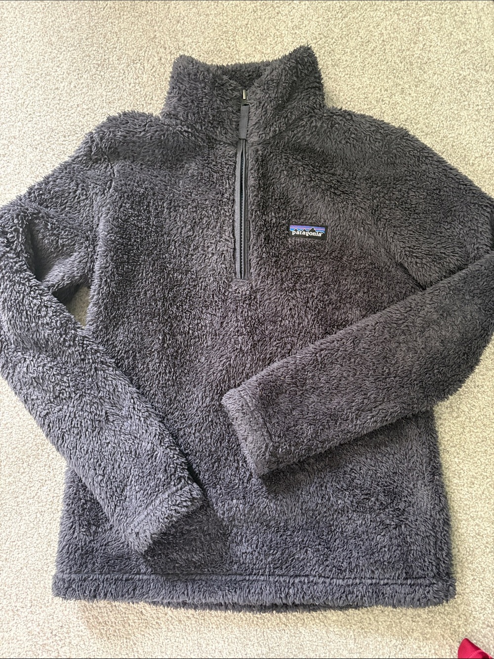Patagonia Charcoal Plush Half-Zip Fleece Pullover